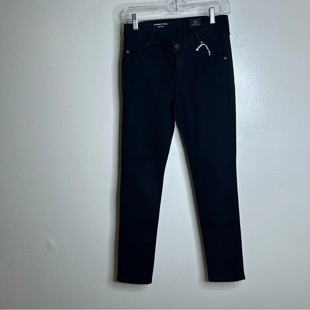 NWT AG Maternity Prima Cigarette Leg Ankle Black Jean Size 24